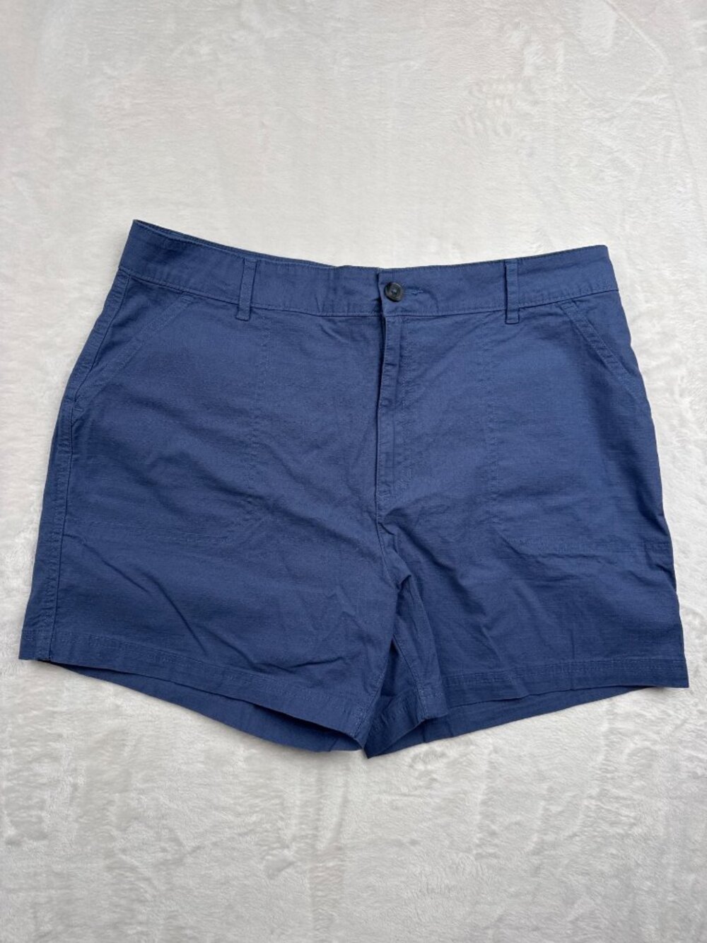 Eddie Bauer Womens Ripstop Shorts Blue Size 14
